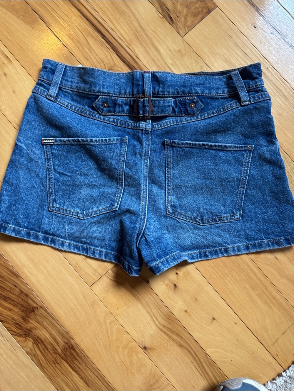 Alice +Olivia High-Waist Blue Denim Shorts
